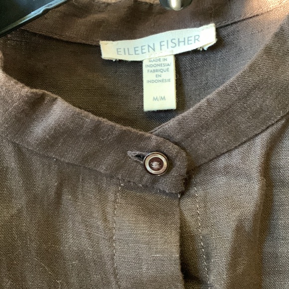 Eileen Fisher long linen chore coat - Picture 3 of 6